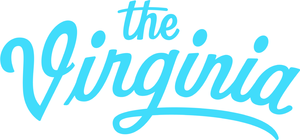 The Virginia blue script logo